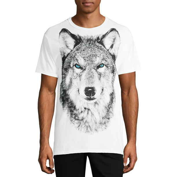 Wolf Animal Mens Graphic Short Sleeve Crew Neck Casual Cotton T-Shirt Tee Top 